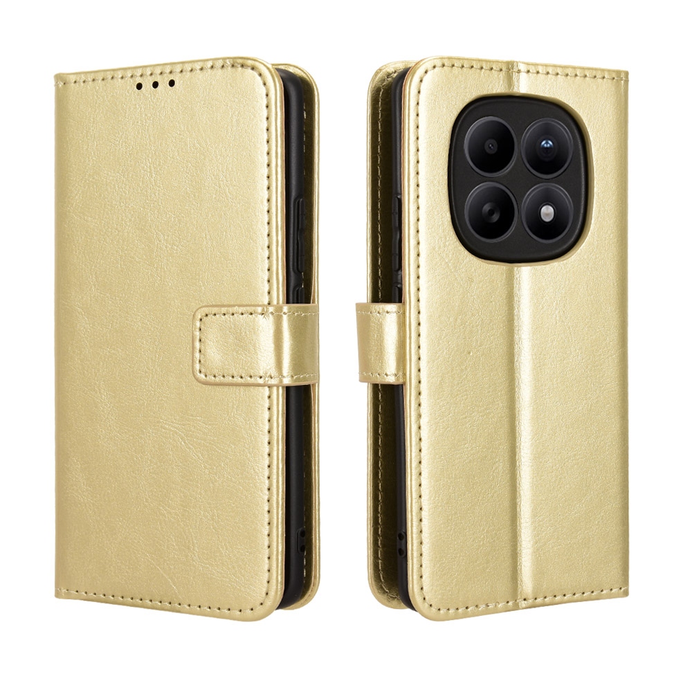 Őrült könyv tok a Xiaomi Poco M8 5G/Redmi Note 15 5G/Note 15 4G számára - arany színű