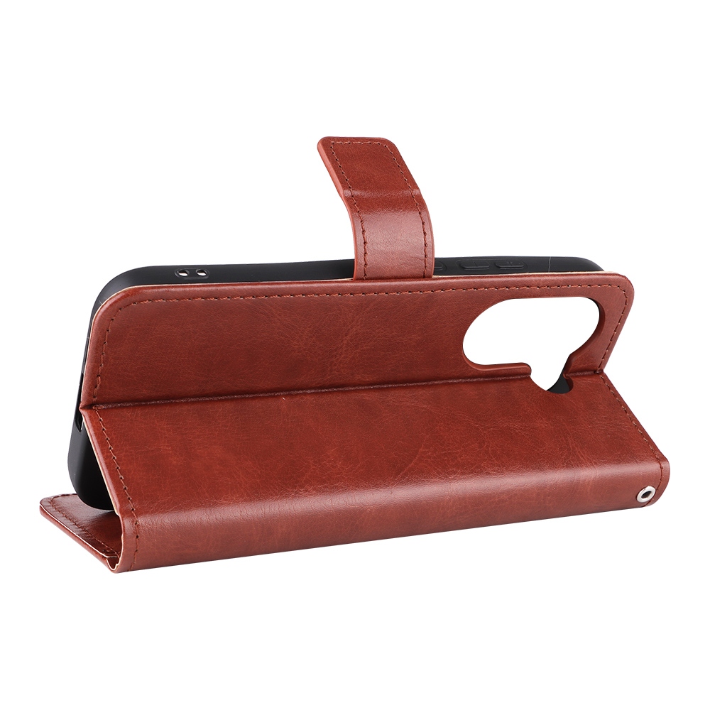 Őrült könyv tok a Xiaomi Poco X8 Pro 5G-hez - barna színű