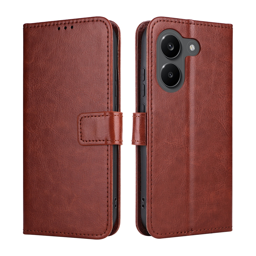 Őrült könyv tok a Xiaomi Poco X8 Pro 5G-hez - barna színű