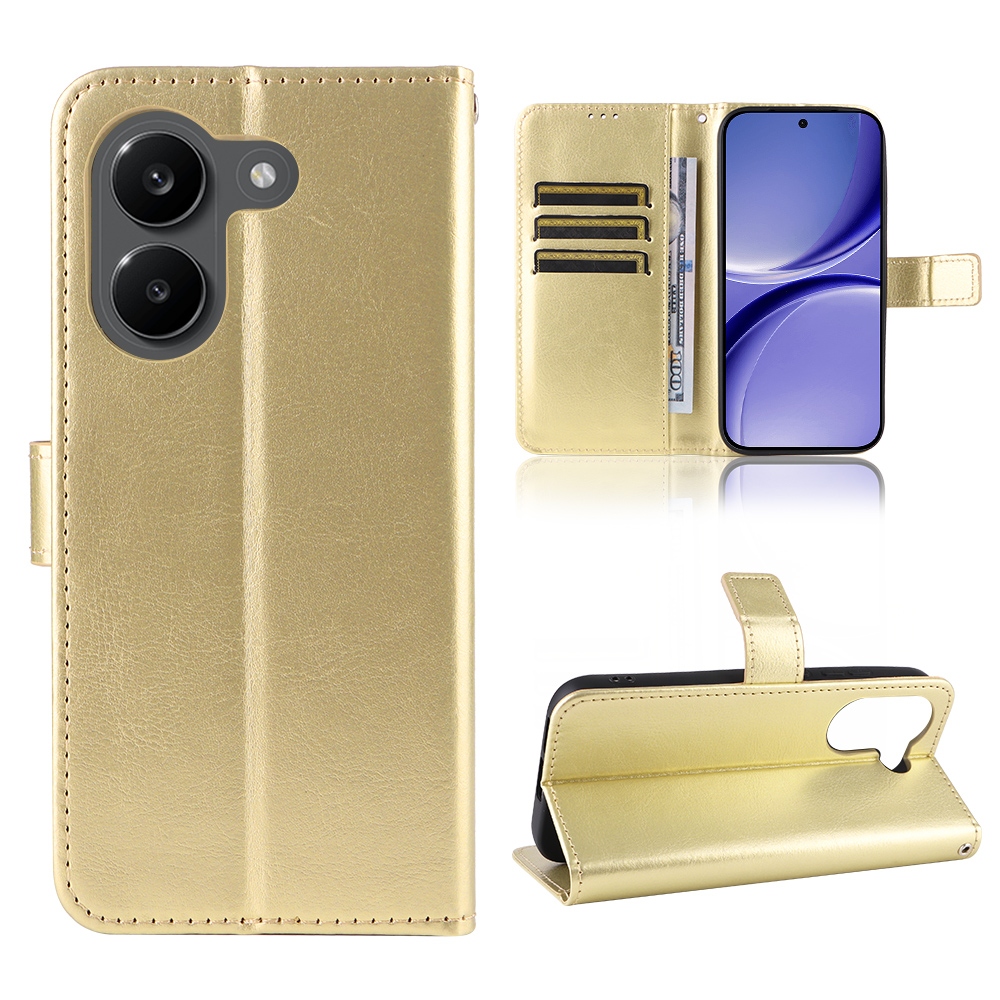 Őrült könyv tok a Xiaomi Poco X8 Pro 5G-hez - arany színben