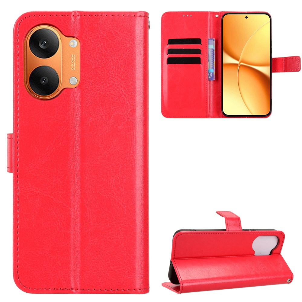 Őrült könyv tok a Xiaomi Poco X8 Pro Max 5G-hez - piros