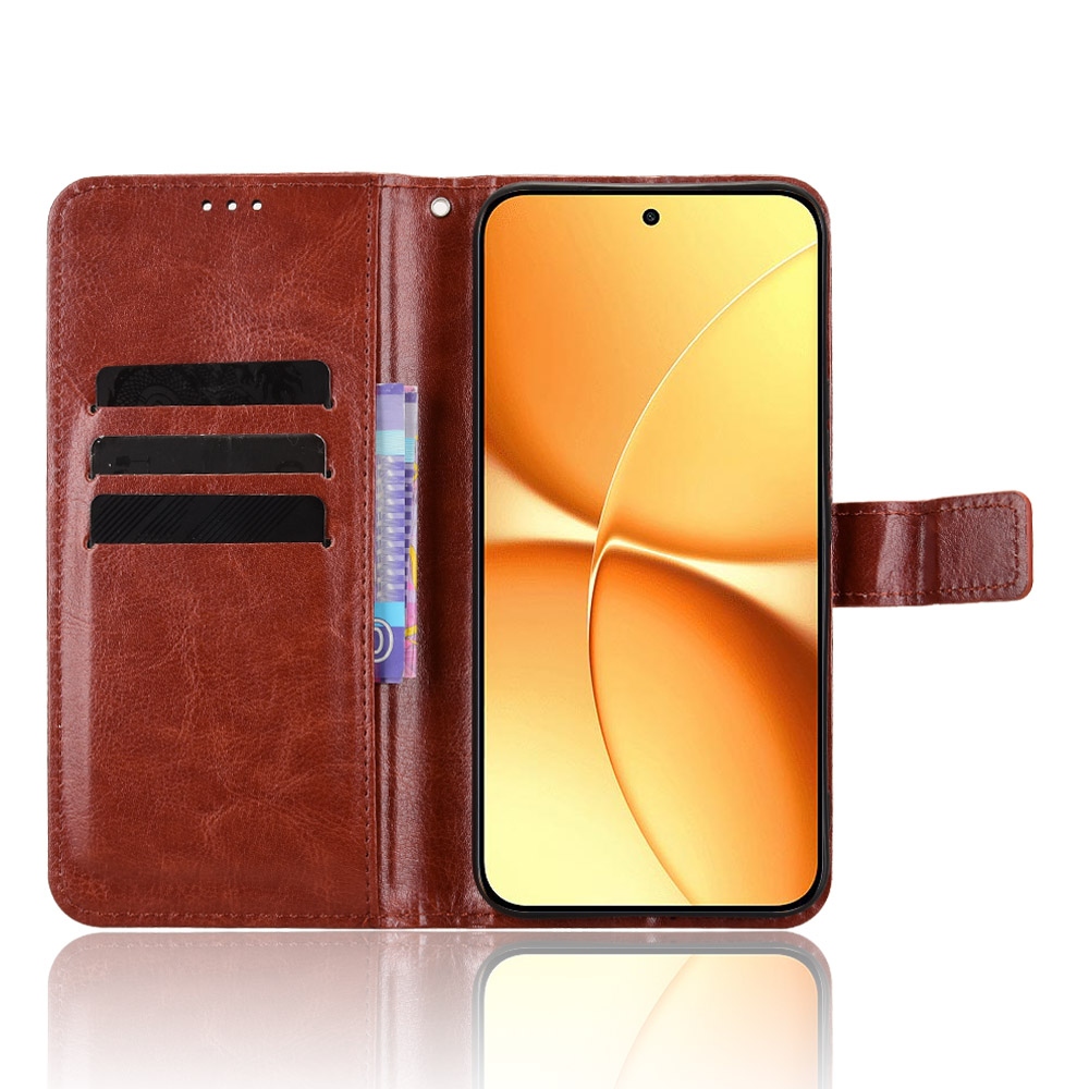 Őrült könyv tok a Xiaomi Poco X8 Pro Max 5G számára - barna színben