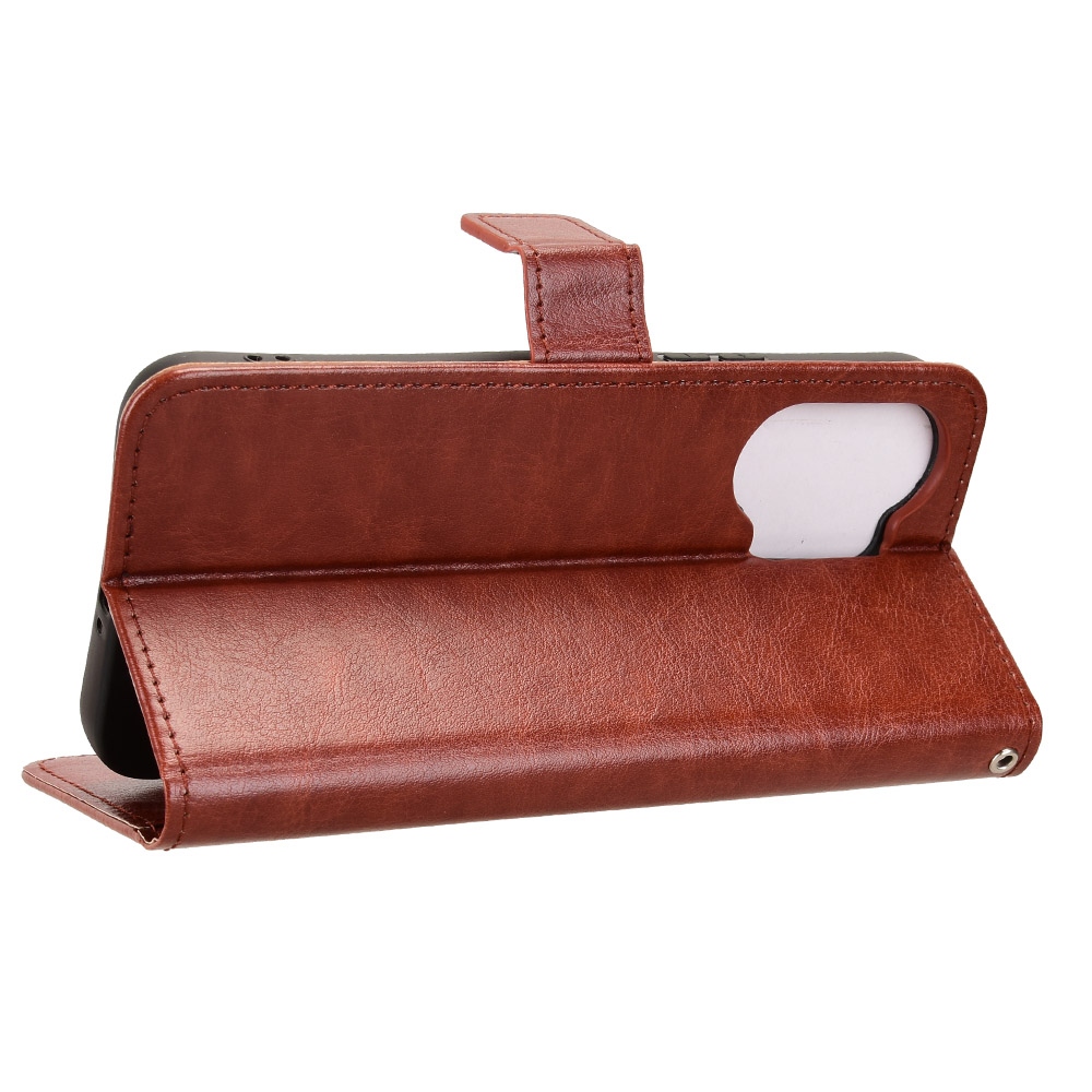 Őrült könyv tok a Xiaomi Poco X8 Pro Max 5G számára - barna színben