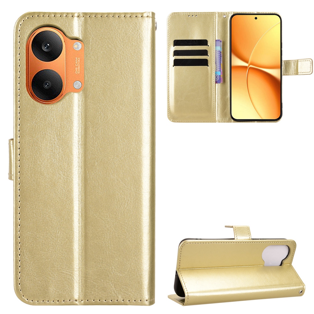 Őrült könyv tok a Xiaomi Poco X8 Pro Max 5G-hez - arany színben