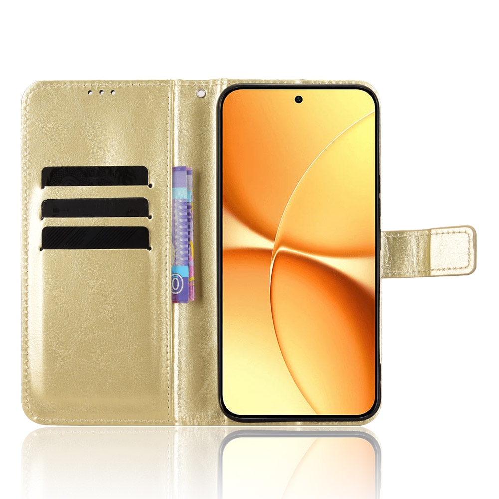 Őrült könyv tok a Xiaomi Poco X8 Pro Max 5G-hez - arany színben