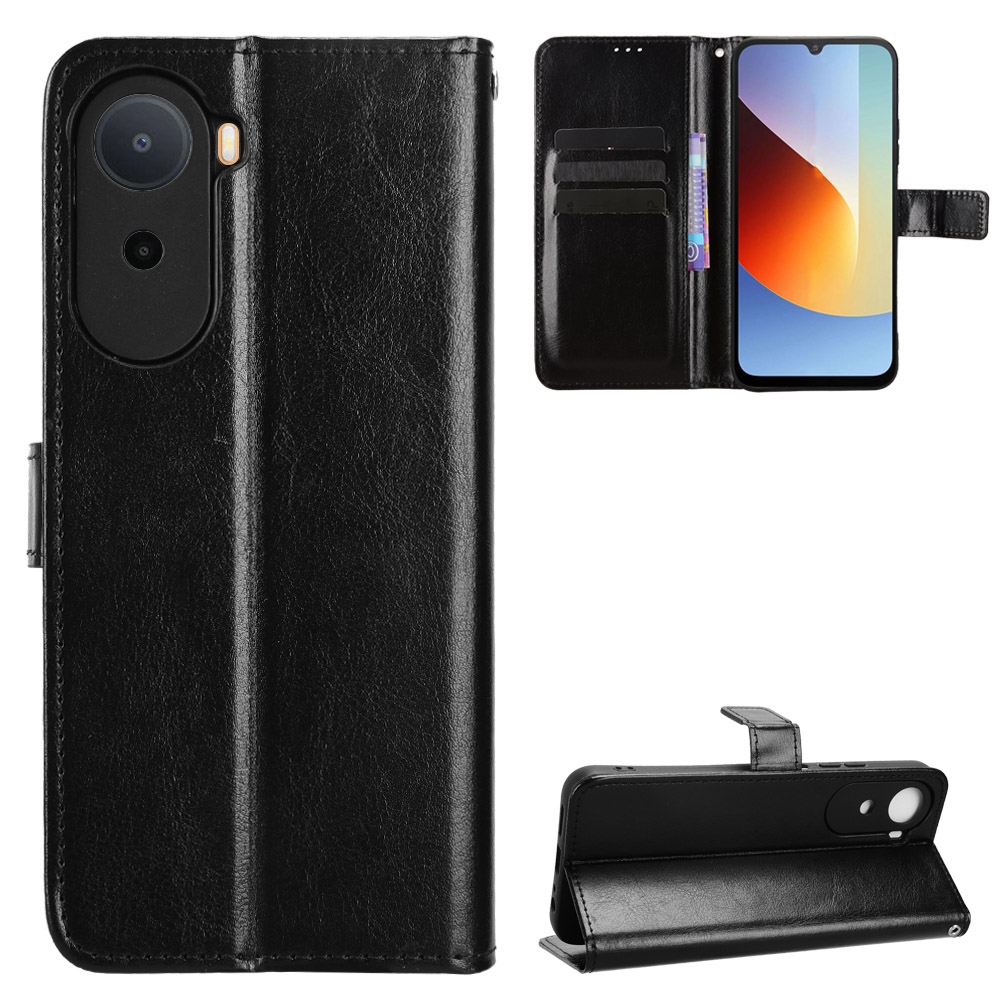 Őrült könyv tok Xiaomi Redmi A7 Pro-hoz - fekete