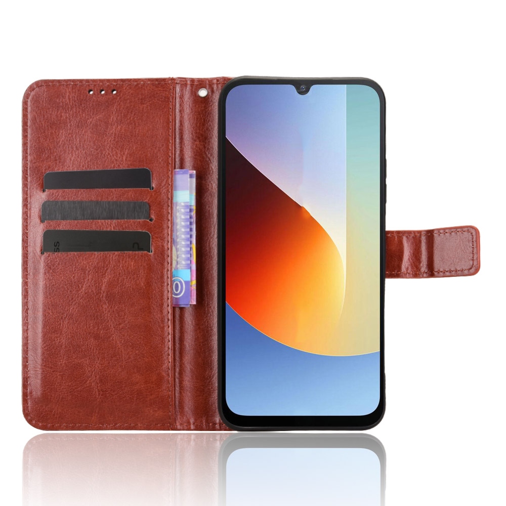 Őrült könyv tok a Xiaomi Redmi A7 Pro-hoz - barna