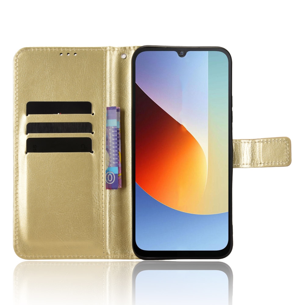 Őrült könyv tok a Xiaomi Redmi A7 Pro-hoz - arany színben