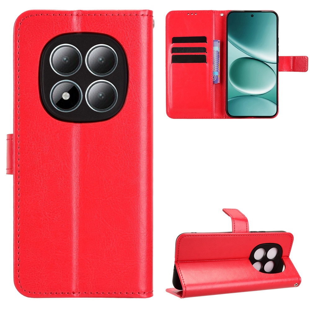 Őrült könyv tok a Xiaomi Redmi Note 15 Pro 4G-hez - piros