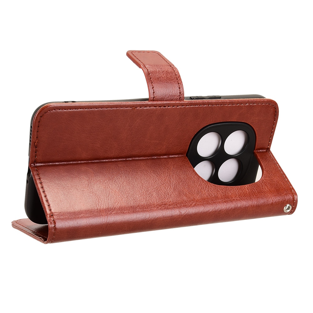 Őrült könyv tok a Xiaomi Redmi Note 15 Pro 4G-hez - barna színben