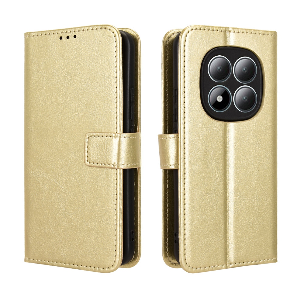 Őrült könyv tok a Xiaomi Redmi Note 15 Pro 4G-hez - arany színben