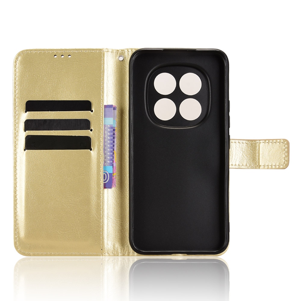 Őrült könyv tok a Xiaomi Redmi Note 15 Pro 4G-hez - arany színben