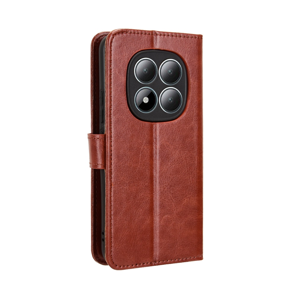 Őrült könyv tok a Xiaomi Redmi Note 15 Pro 5G-hez - barna színű