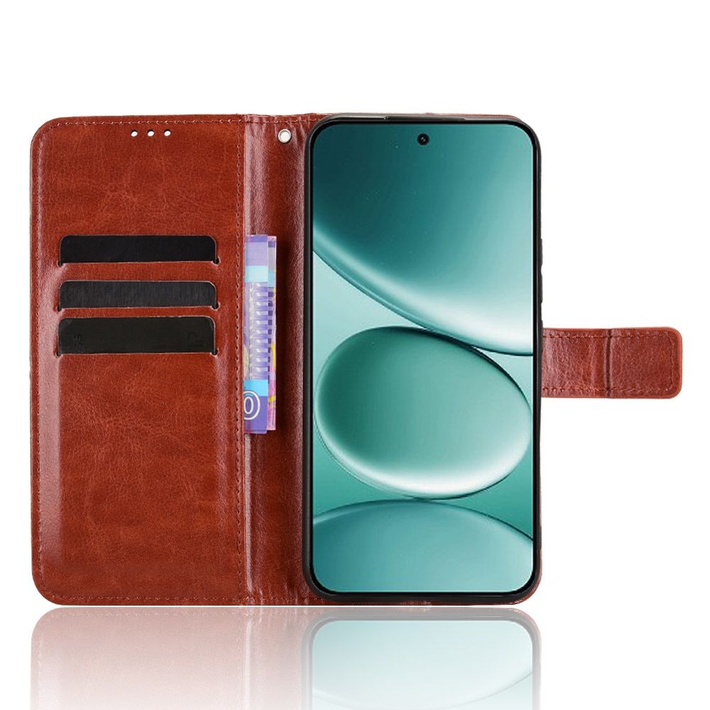 Őrült könyv tok a Xiaomi Redmi Note 15 Pro 5G-hez - barna színű