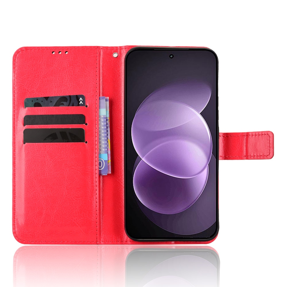 Crazy könyvformájú tok a Xiaomi Redmi Note 17 Pro 5G-hez – piros