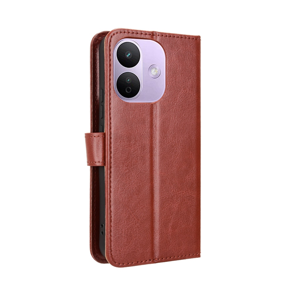 Crazy könyvformájú tok a Xiaomi Redmi Note 17 Pro 5G-hez – barna