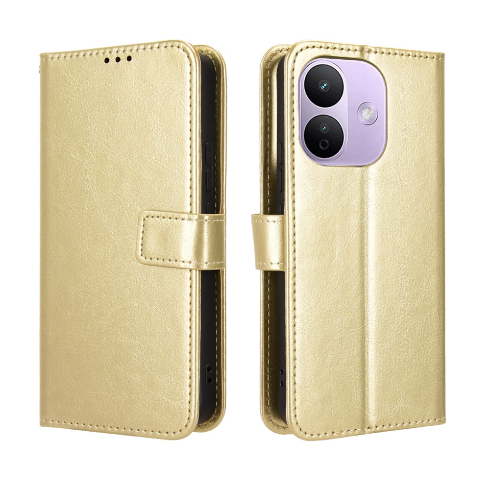 Crazy könyvformájú tok a Xiaomi Redmi Note 17 Pro 5G-hez – arany