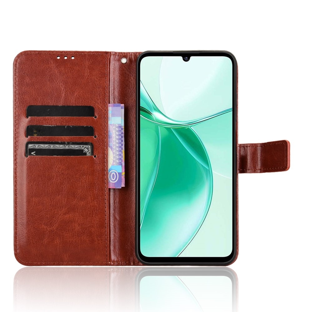 Őrült könyv tok a ZTE Blade A35 készülékhez - barna