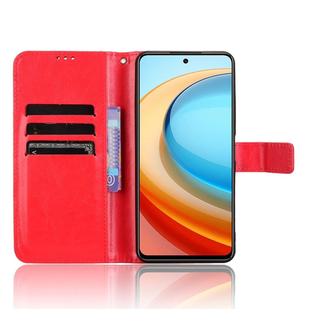 Őrült könyv tok a ZTE Blade A75 5G-hez - piros