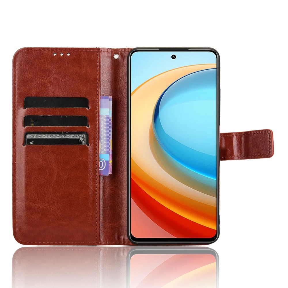 Őrült könyv tok a ZTE Blade A75 5G-hez - barna színű