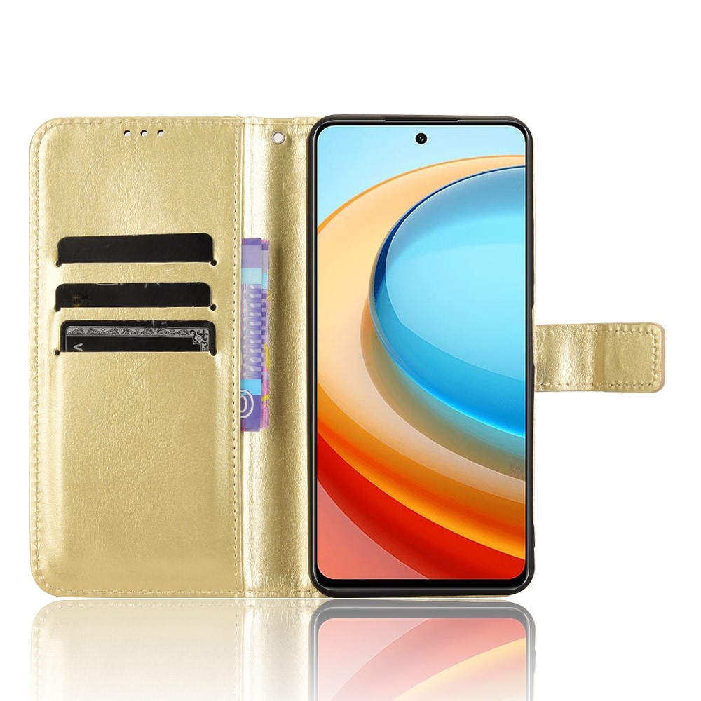Őrült könyv tok a ZTE Blade A75 5G-hez - arany színben