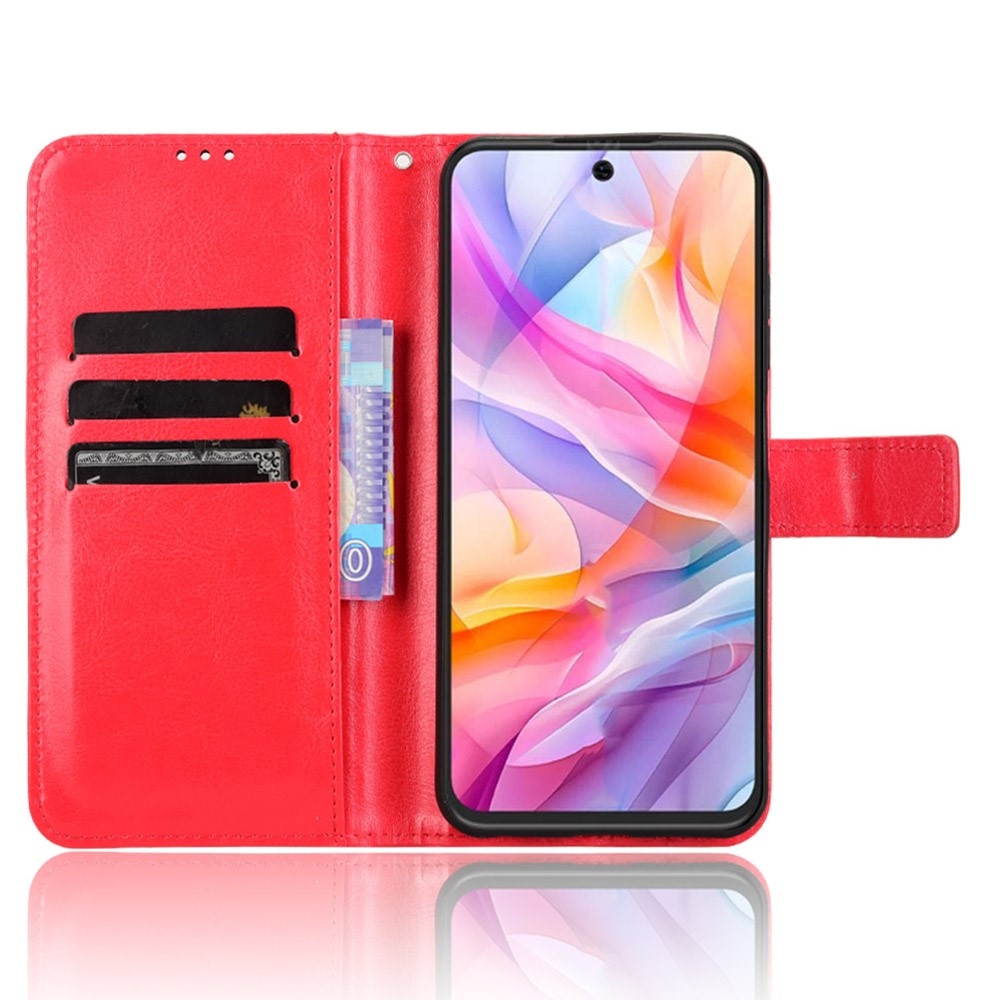 Őrült könyv tok a ZTE Blade V70 Vita számára - piros