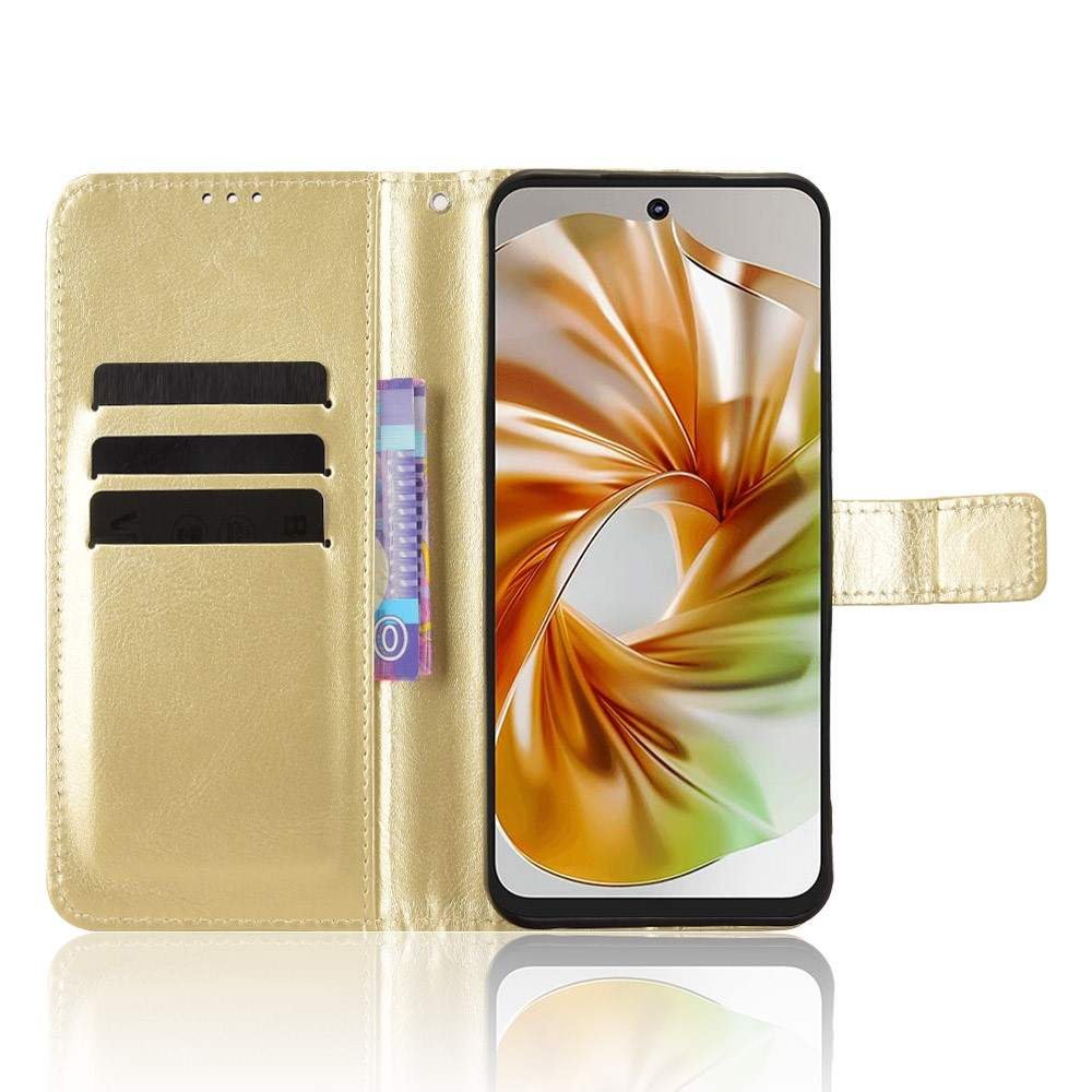 Őrült könyv tok a ZTE Nubia Focus 2 5G készülékhez - arany színben