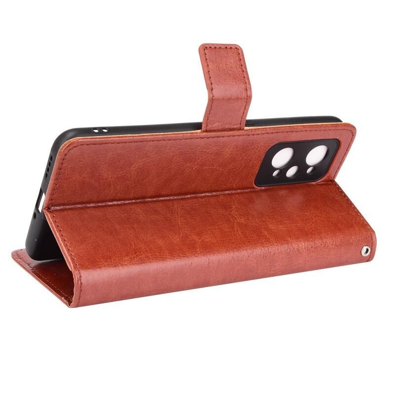 Őrült pénztárca tok mobilhoz Realme GT Neo 2 - barna