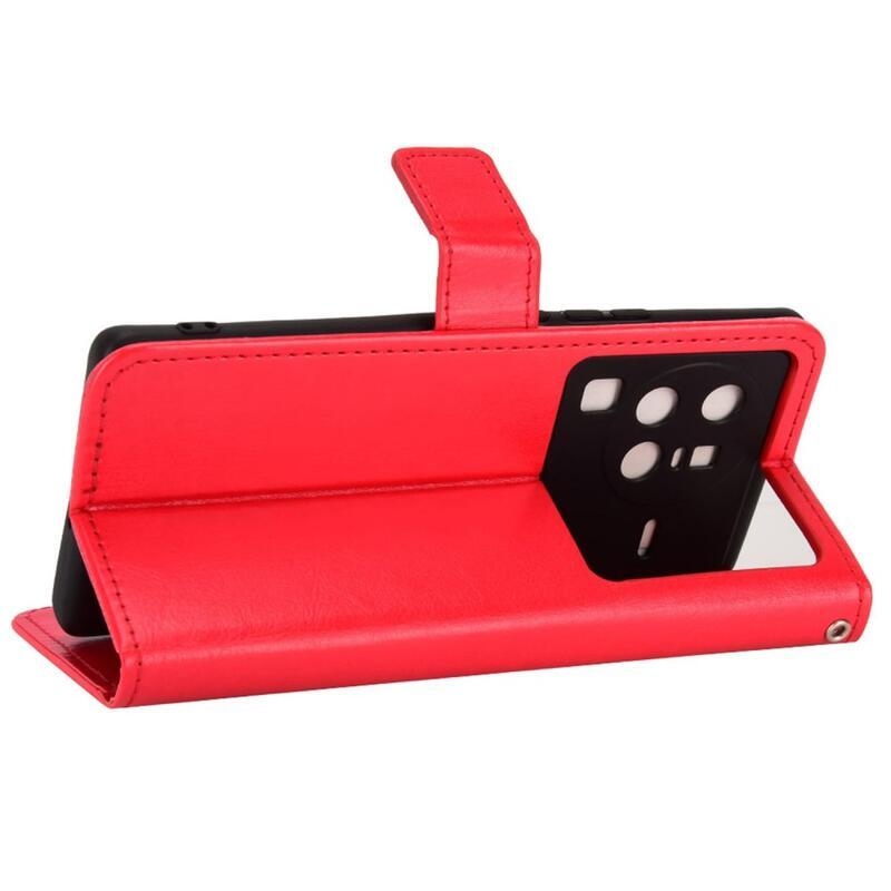 Őrült pénztárca tok mobiltelefonhoz Vivo X80 Pro - piros