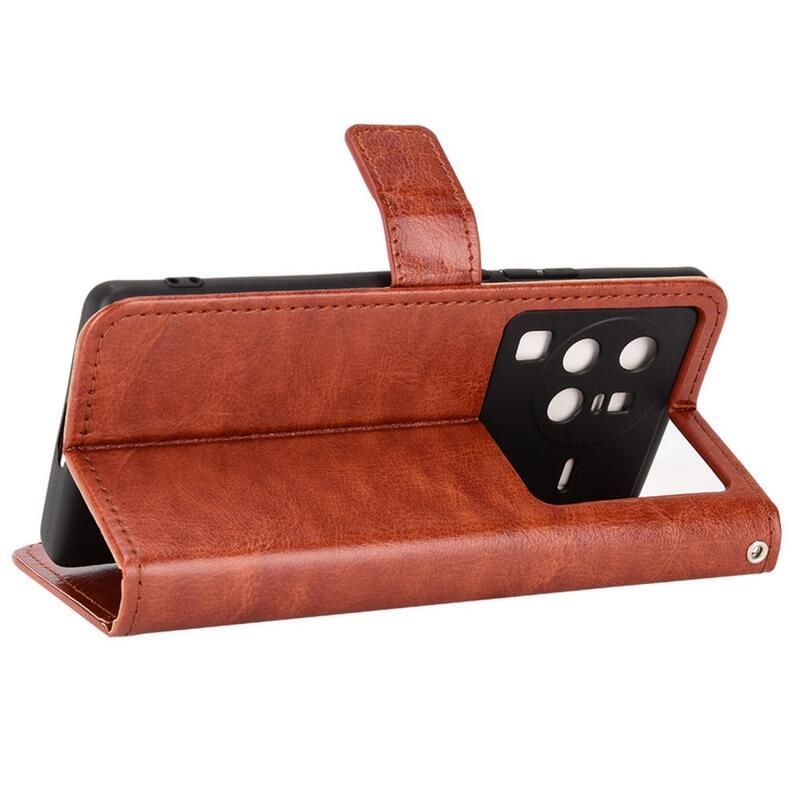 Őrült pénztárca tok mobiltelefonhoz Vivo X80 Pro - barna