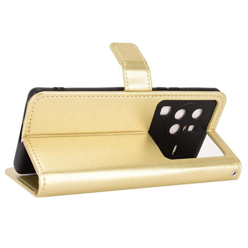 Őrült pénztárca tok mobiltelefonhoz Vivo X80 Pro - arany színű