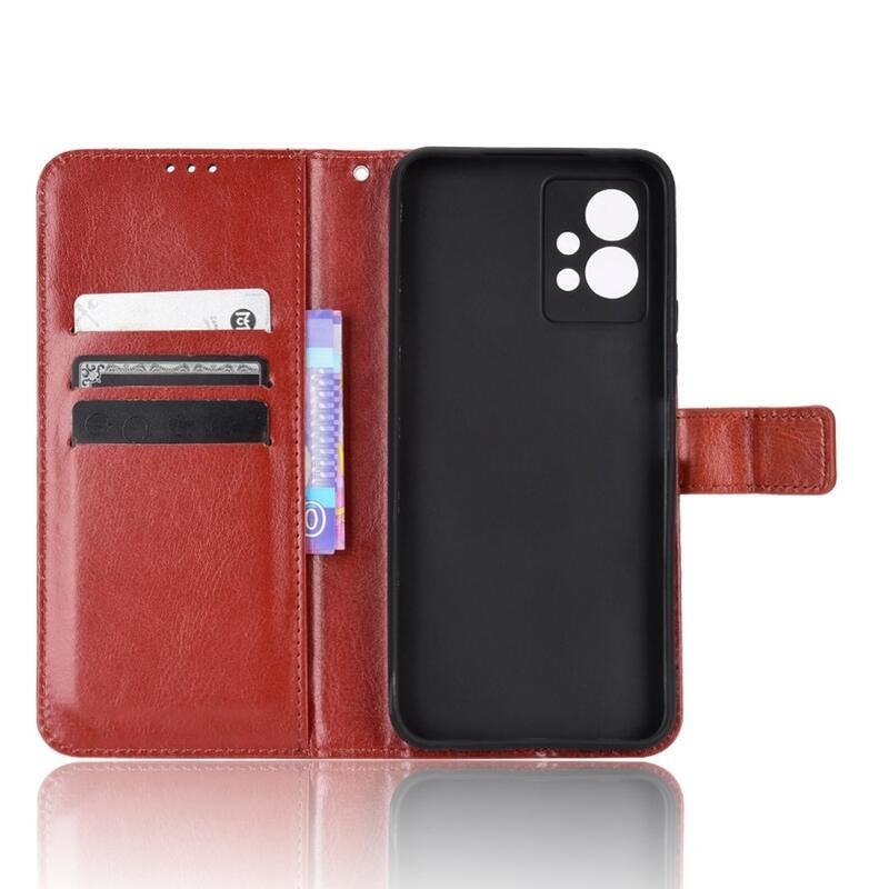 Őrült pénztárca tok a Vivo Y55 5G-hez - barna