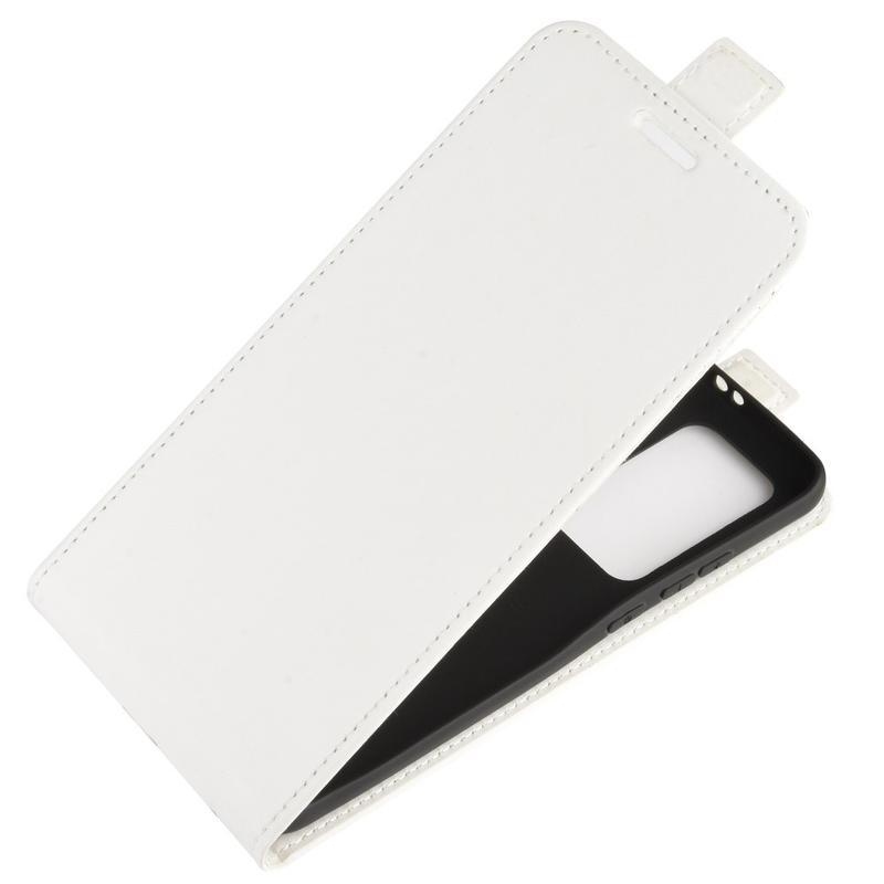 Őrült PU bőr pénztárca tok a Huawei P40 Pro-hoz - fehér