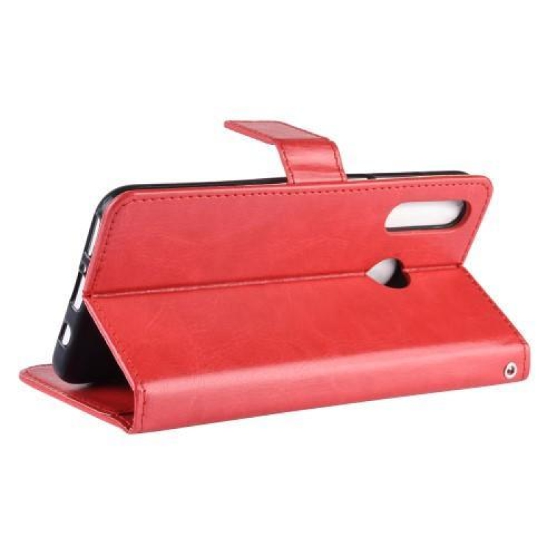 Őrült PU bőr pénztárca tok Honor 20 Lite/Honor 20e - piros