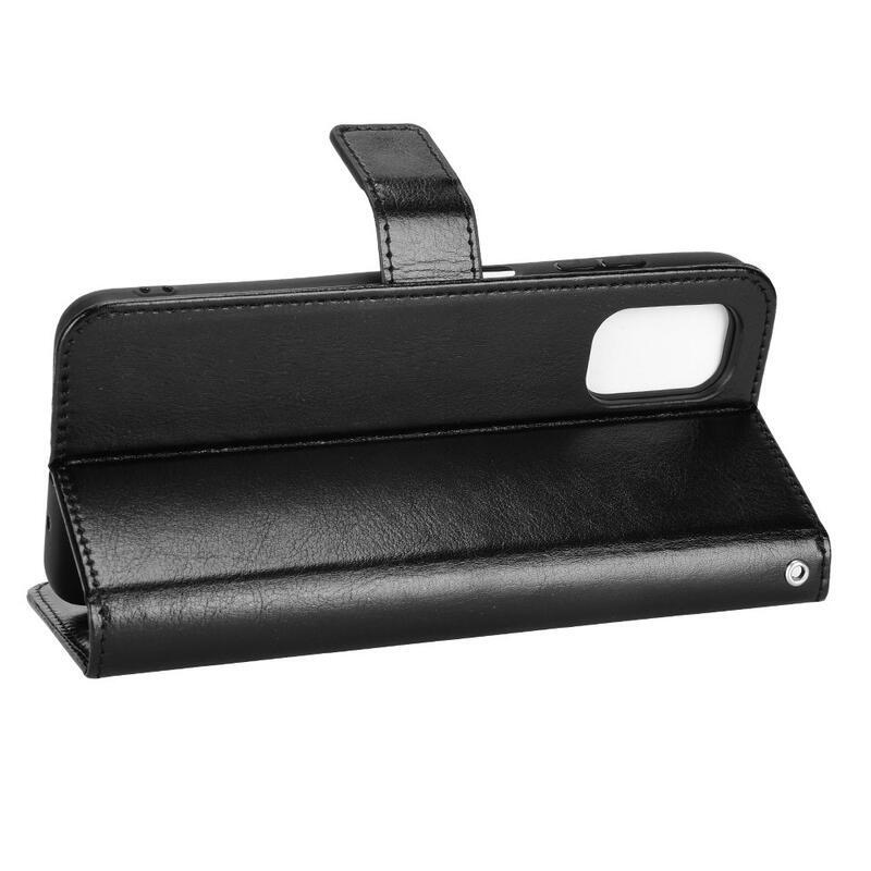 Őrült PU bőr pénztárca tok a Nokia G11/G21 készülékhez - fekete