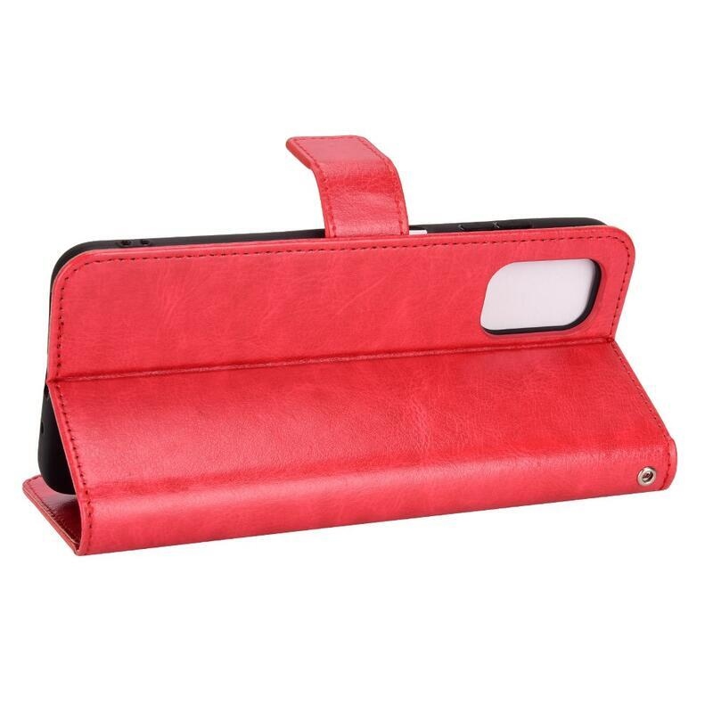 Őrült PU bőr pénztárca tok a Nokia G11/G21 készülékhez - piros színben
