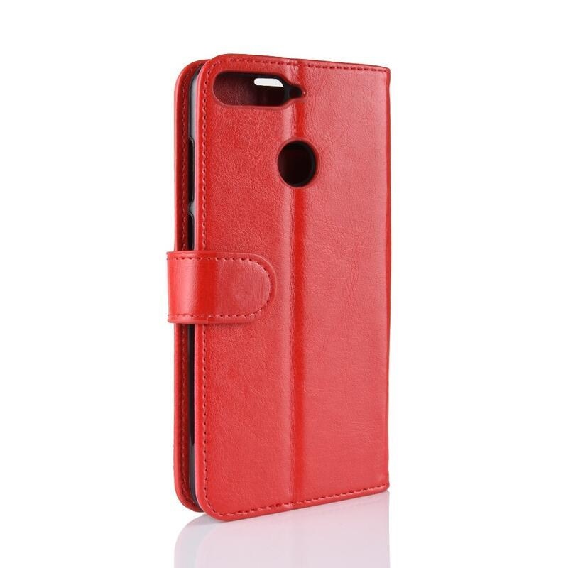 Őrült PU bőr pénztárca tok a Honor 7A-hoz - piros