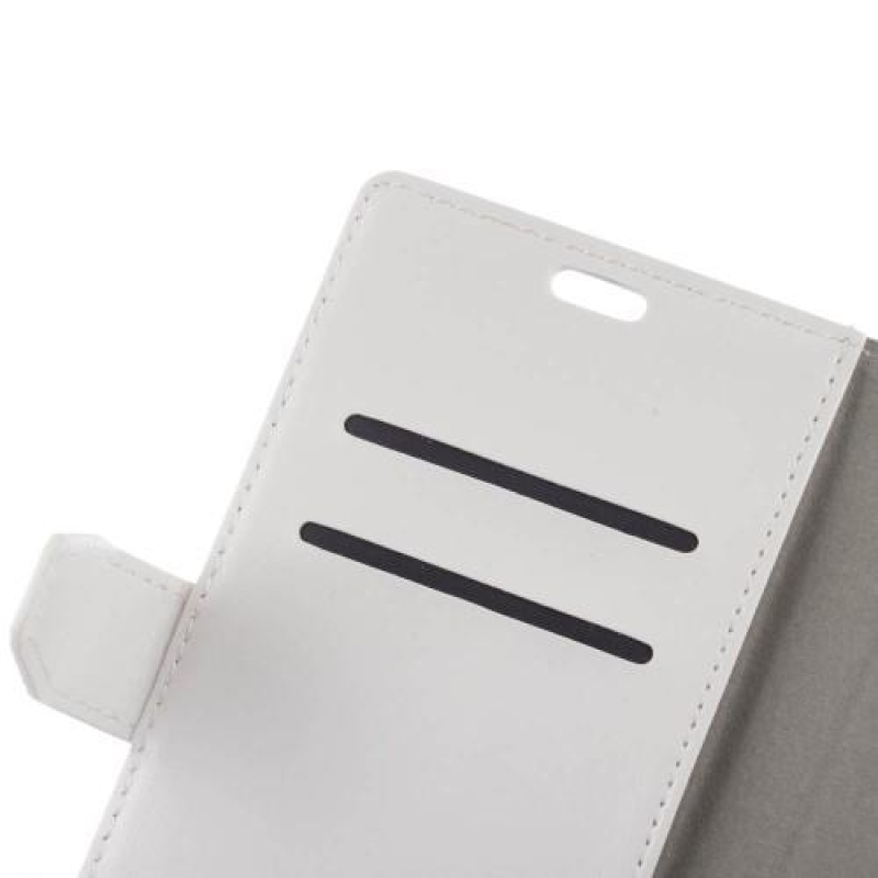 Őrült PU bőr tok Honor 7X-hez - fehér