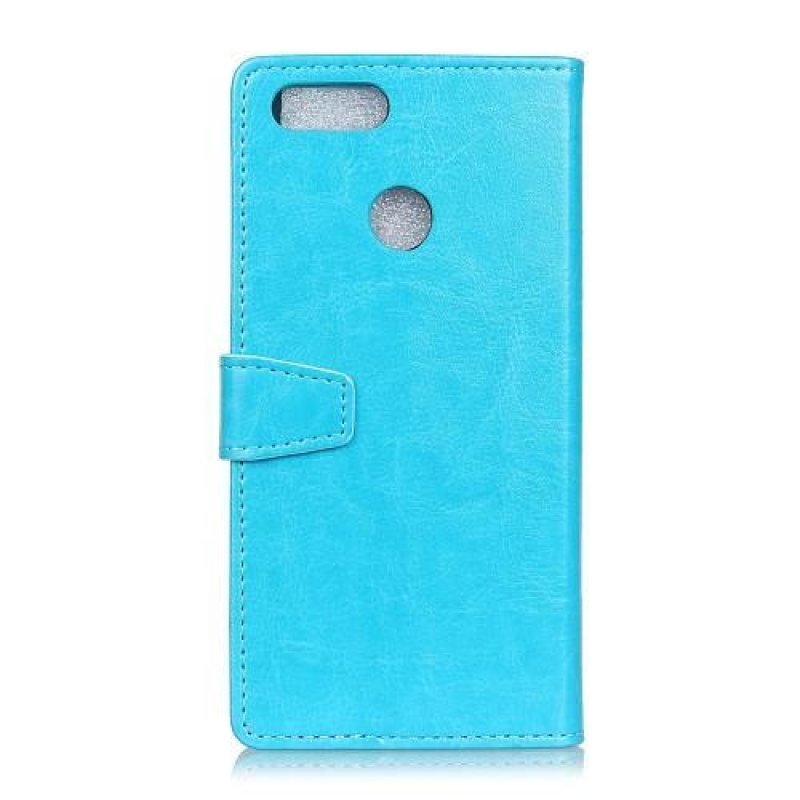 Őrült PU bőr tok a Honor 7X-hez - kék