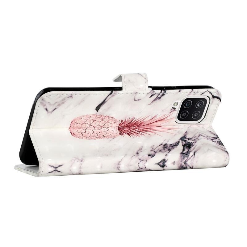 Kreatív pénztárca tok Samsung Galaxy A22 4G készülékhez - ananász