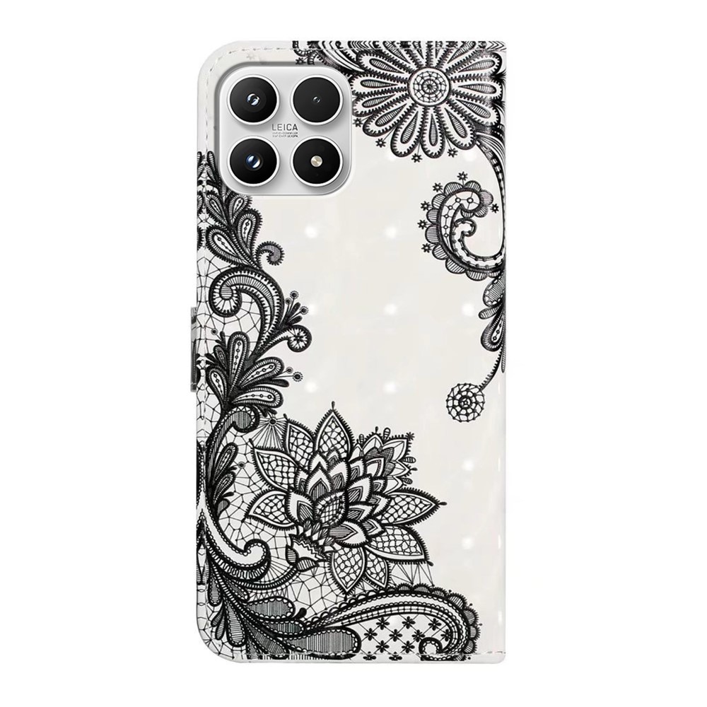 Kreatív pénztárca tok a Xiaomi 17 - csipke virághoz