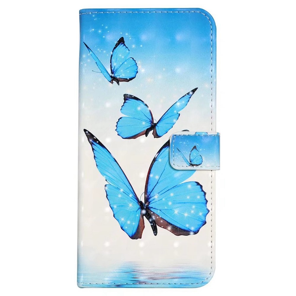 Kreatív pénztárca tok Xiaomi 17 - kék pillangókhoz