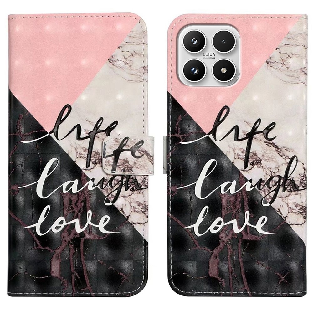 Kreatív pénztárca tok Xiaomi 17 - háromszínű minta