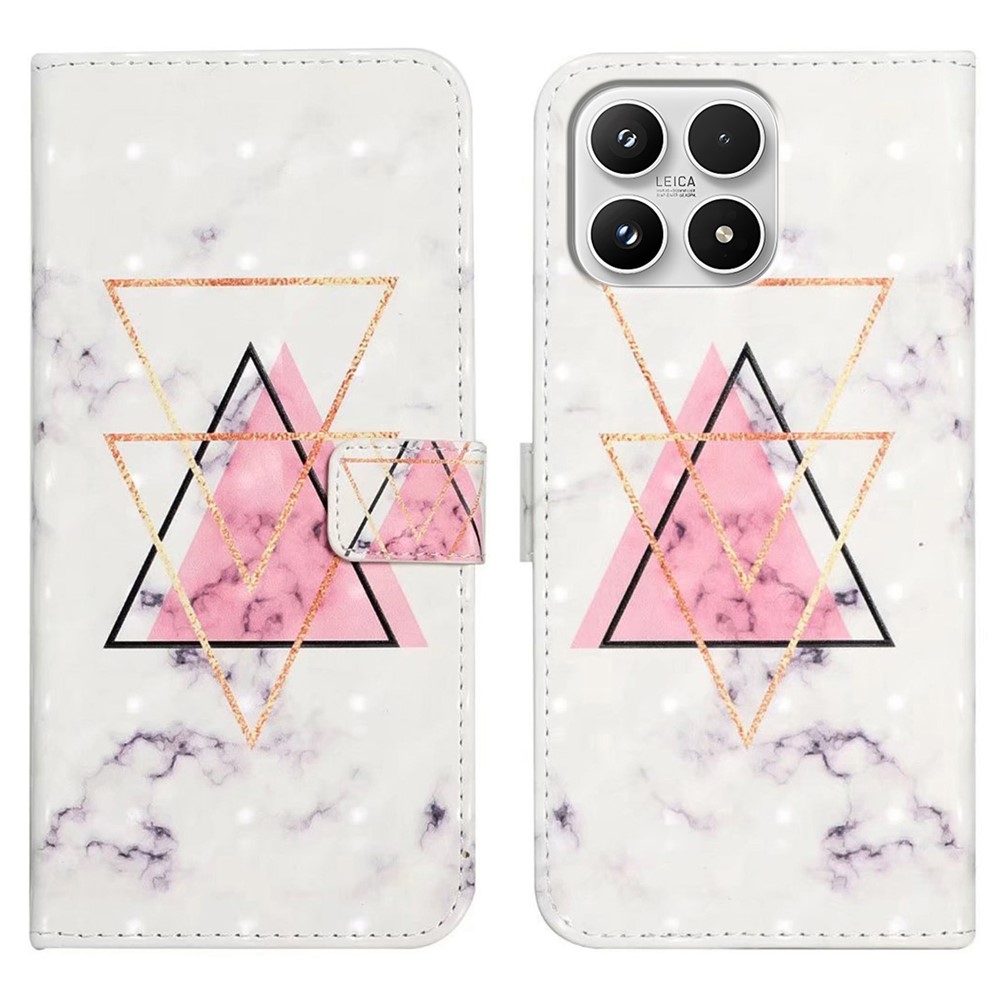 Kreatív pénztárca tok a Xiaomi 17 - háromszögek számára