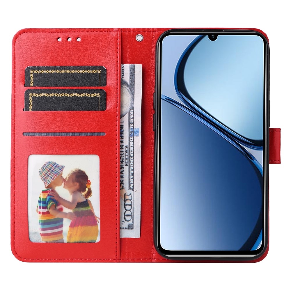 Napraforgó könyvtáska Realme Note 60-hoz - piros