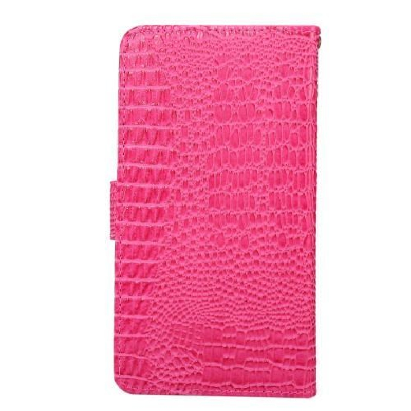 Crocostyle PU bőr univerzális tok 16,3 x 8,3 x 0,8 cm méretű mobiltelefonokhoz - rózsaszínű