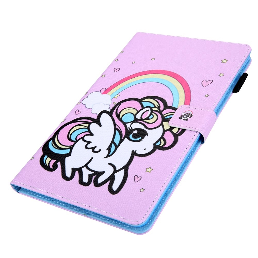 Kereszt okos tok Samsung Galaxy Tab A11/Tab A9 - póni és szivárványos