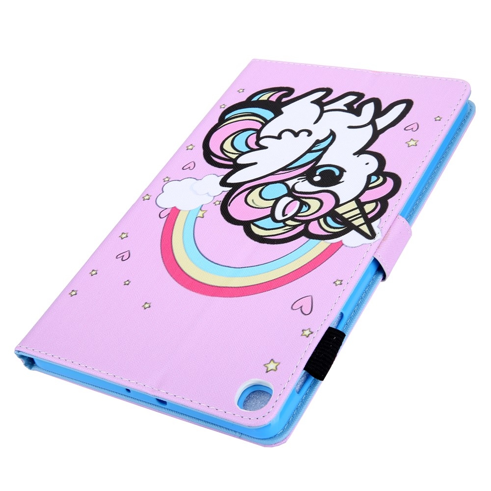 Kereszt okos tok Samsung Galaxy Tab A11/Tab A9 - póni és szivárványos