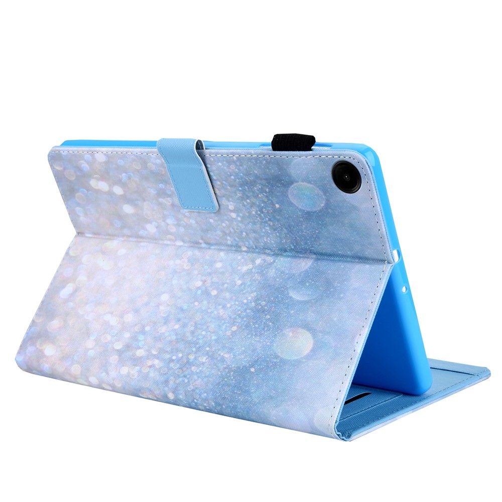 Kereszt alakú, intelligens záró tok Samsung Galaxy Tab A11/Tab A9 - csillogó homok