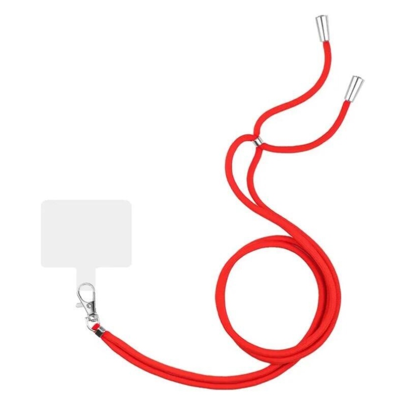 Kereszt állítható nyaklánc kártyával - piros